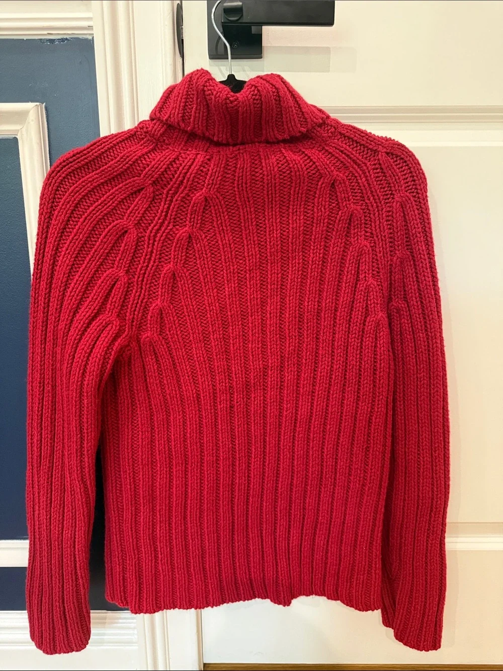 Express Red Chunky Cable Turtleneck Sweater